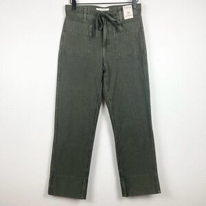 Traveler Olive Green Women's Tie-Waist Jeans